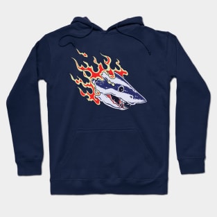 Burning Shark Tattoo Hoodie